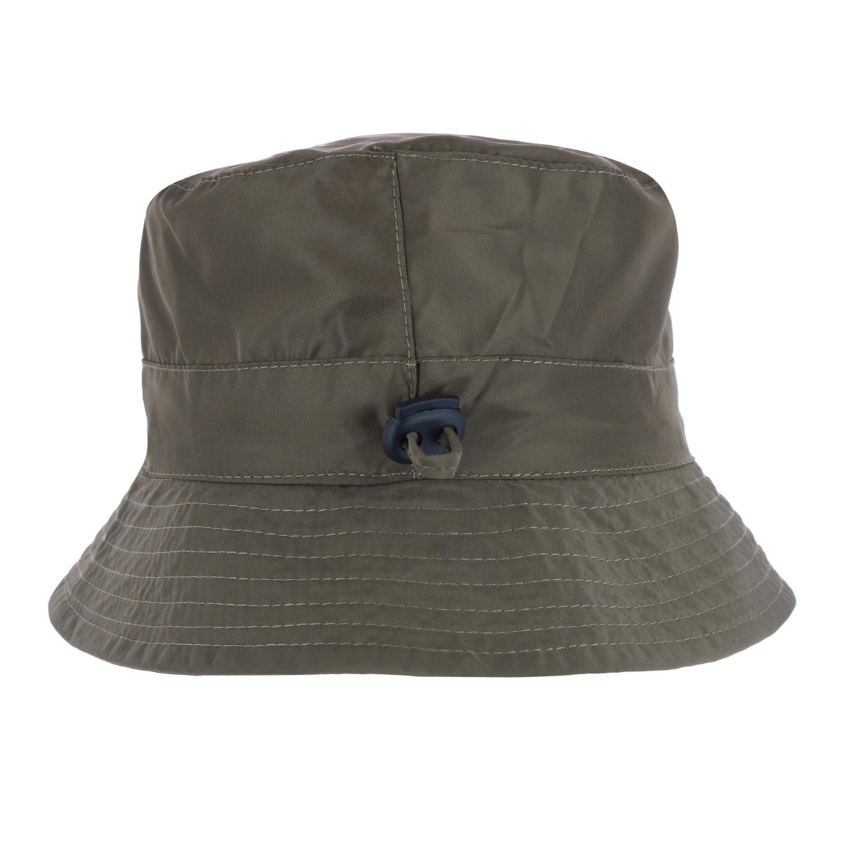 Angela & William Waterproof Packable Rain Hat with Zippered Closure - Olive
