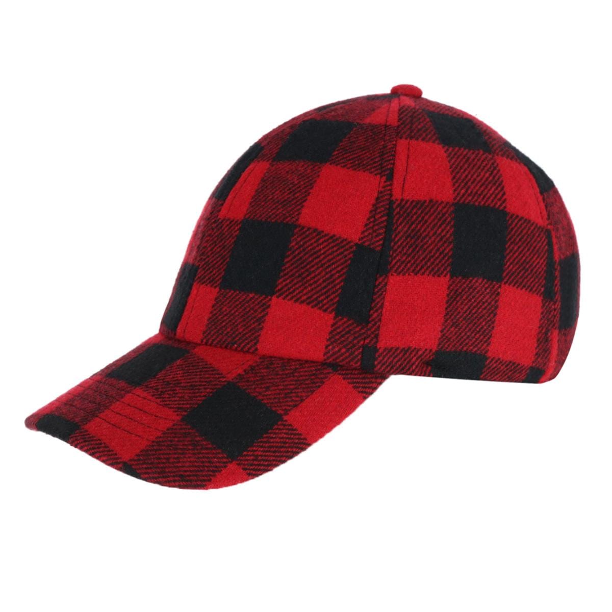 Epoch Hats Company Men's Sherpa Lined Wool Blend Earflap Baseball Cap - Buffalo Check