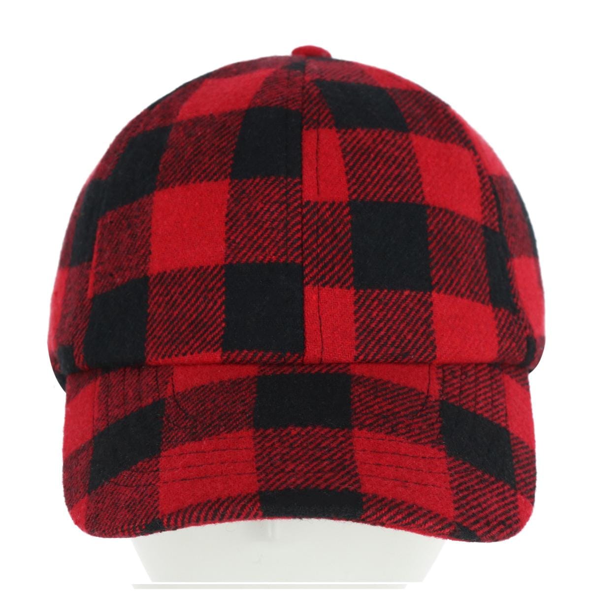 Epoch Hats Company Men's Sherpa Lined Wool Blend Earflap Baseball Cap - Buffalo Check