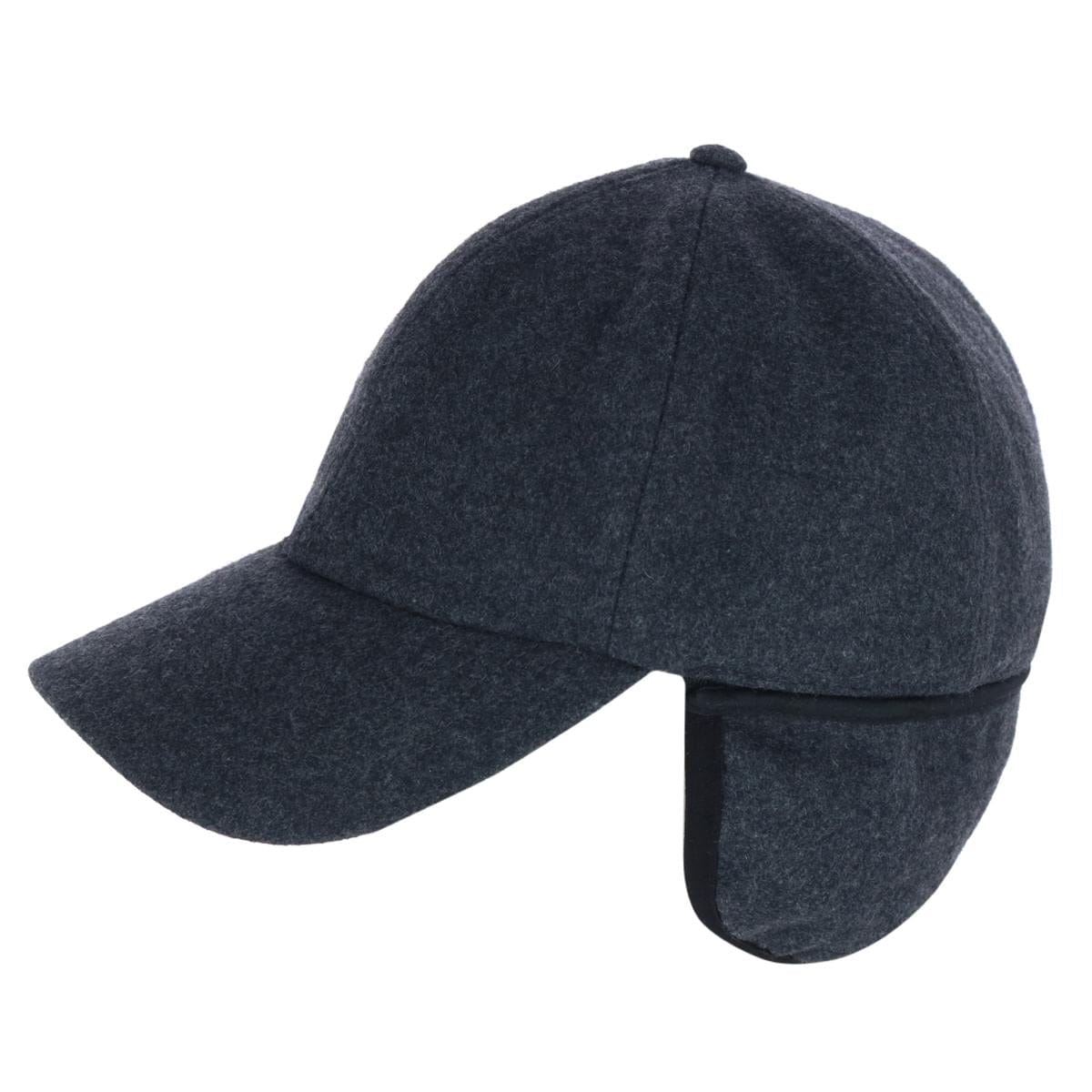 Epoch Hats Company Men's Sherpa Lined Wool Blend Earflap Baseball Cap - Charcoal