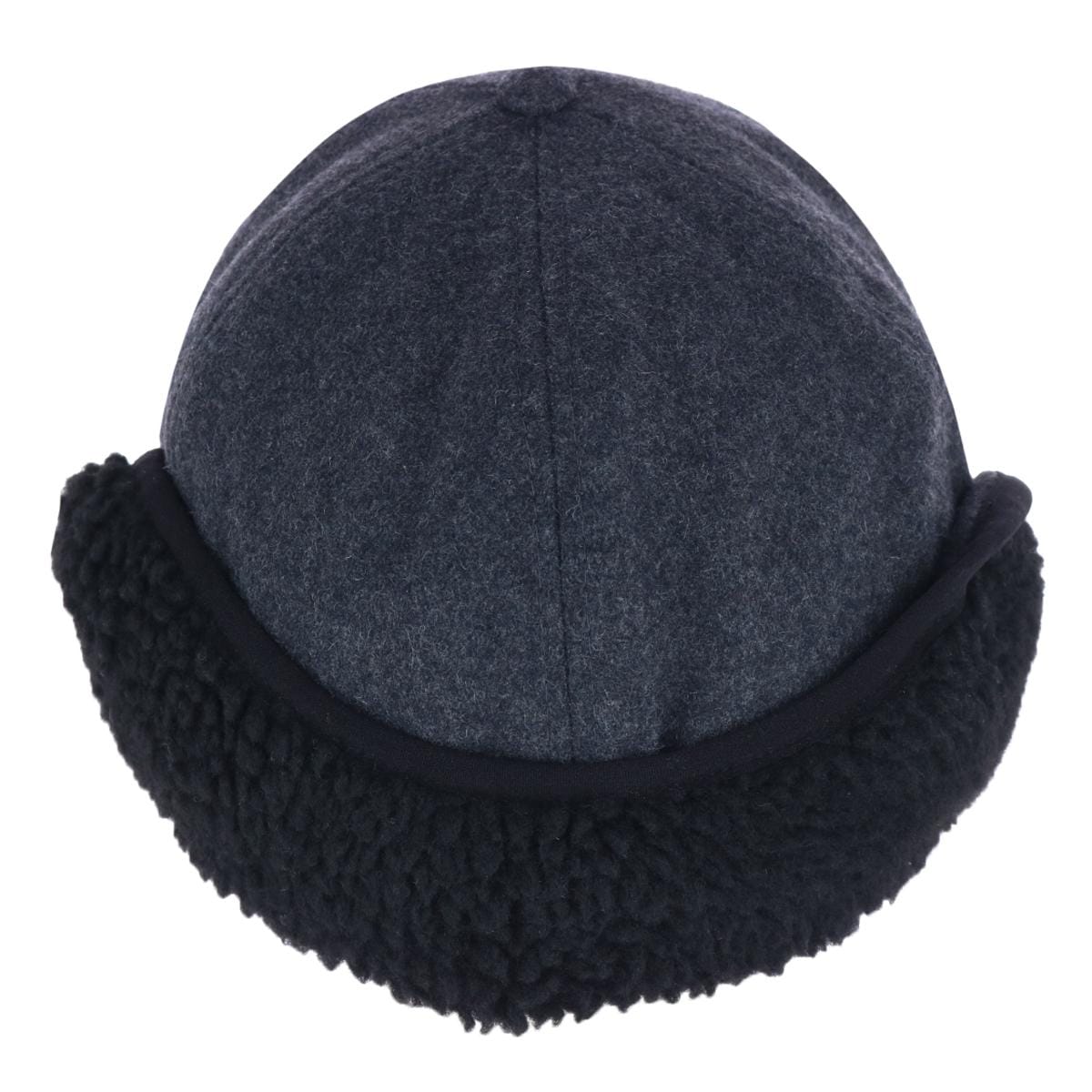 Epoch Hats Company Men's Sherpa Lined Wool Blend Earflap Baseball Cap - Charcoal