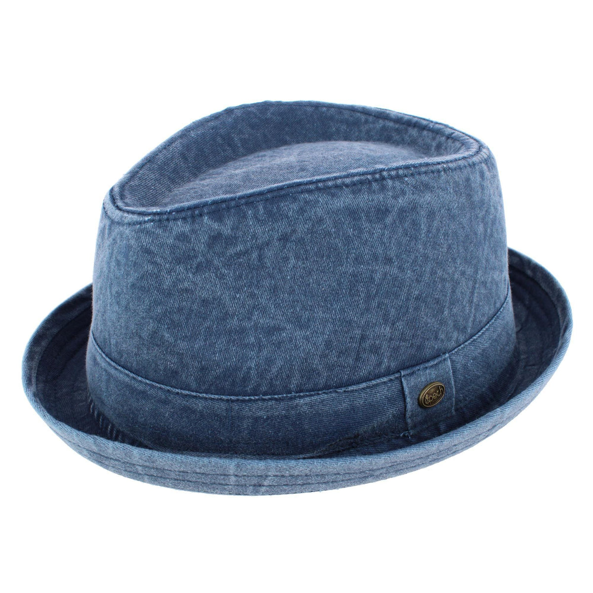 Epoch Hats Company Men's Washed Denim Cotton Fedora Hat - Navy