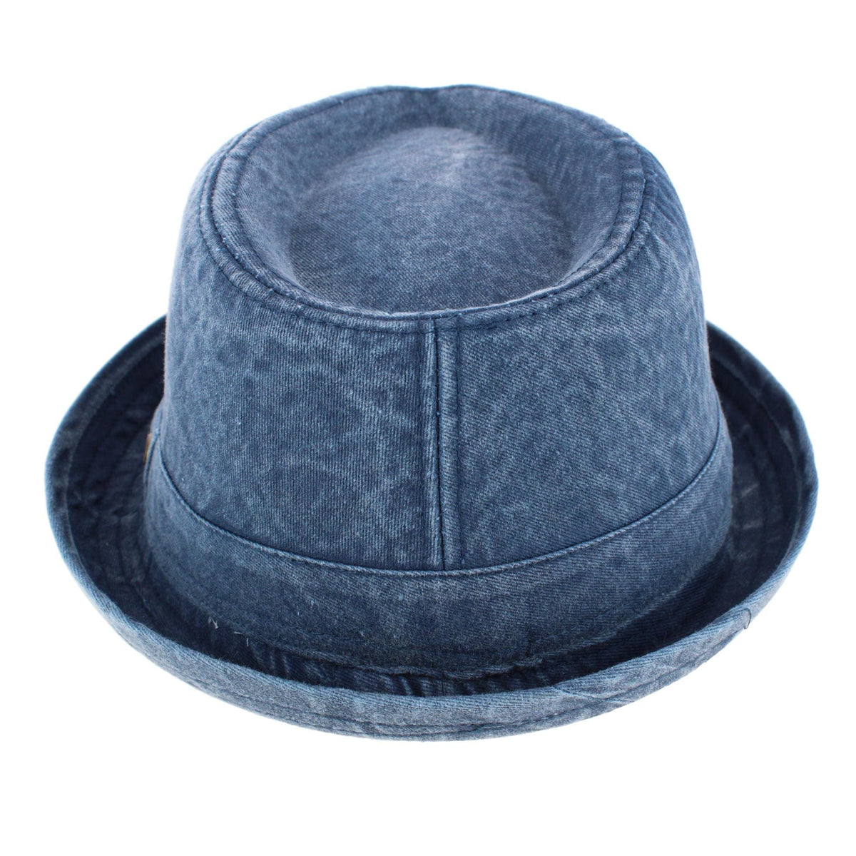 Epoch Hats Company Men's Washed Denim Cotton Fedora Hat - Navy