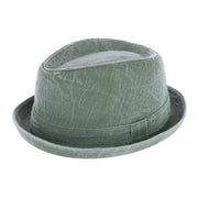 Men's Washed Denim Cotton Fedora Hat