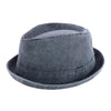 Men's Washed Denim Cotton Fedora Hat