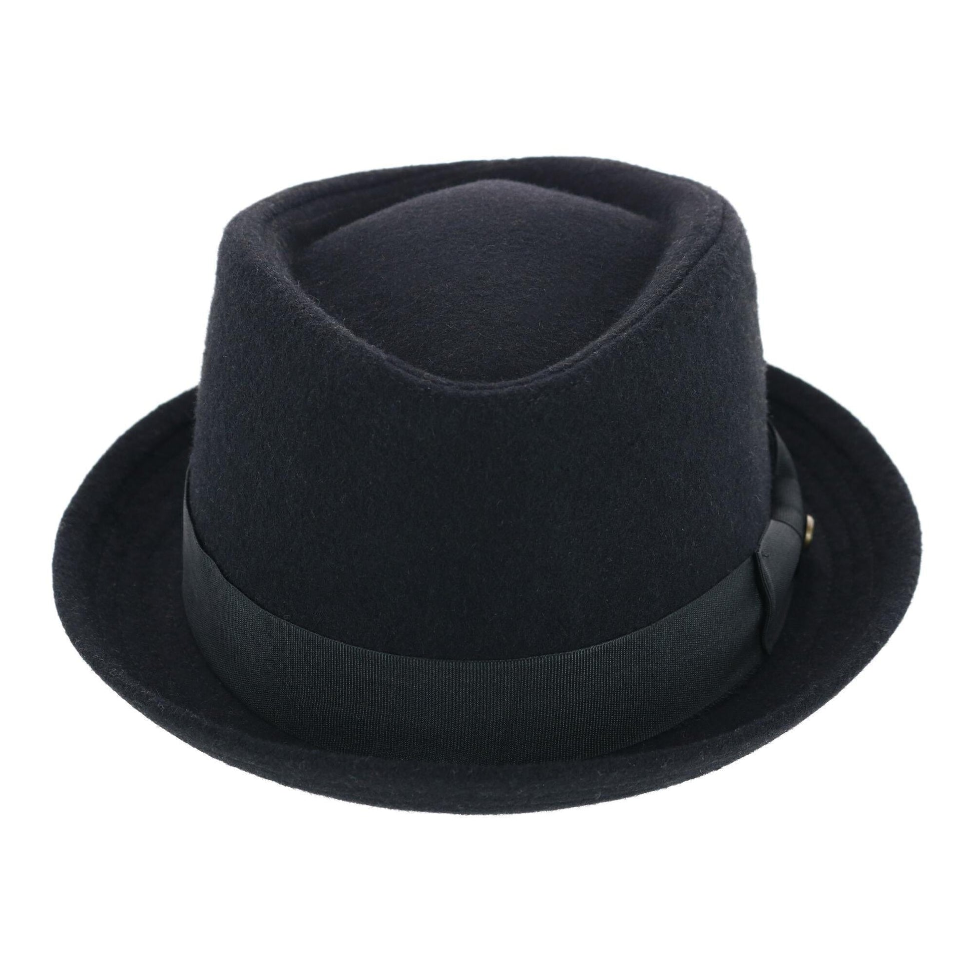 Epoch Hats Company Men's Diamond Shape Wool Fedora with Grosgrain Hatband