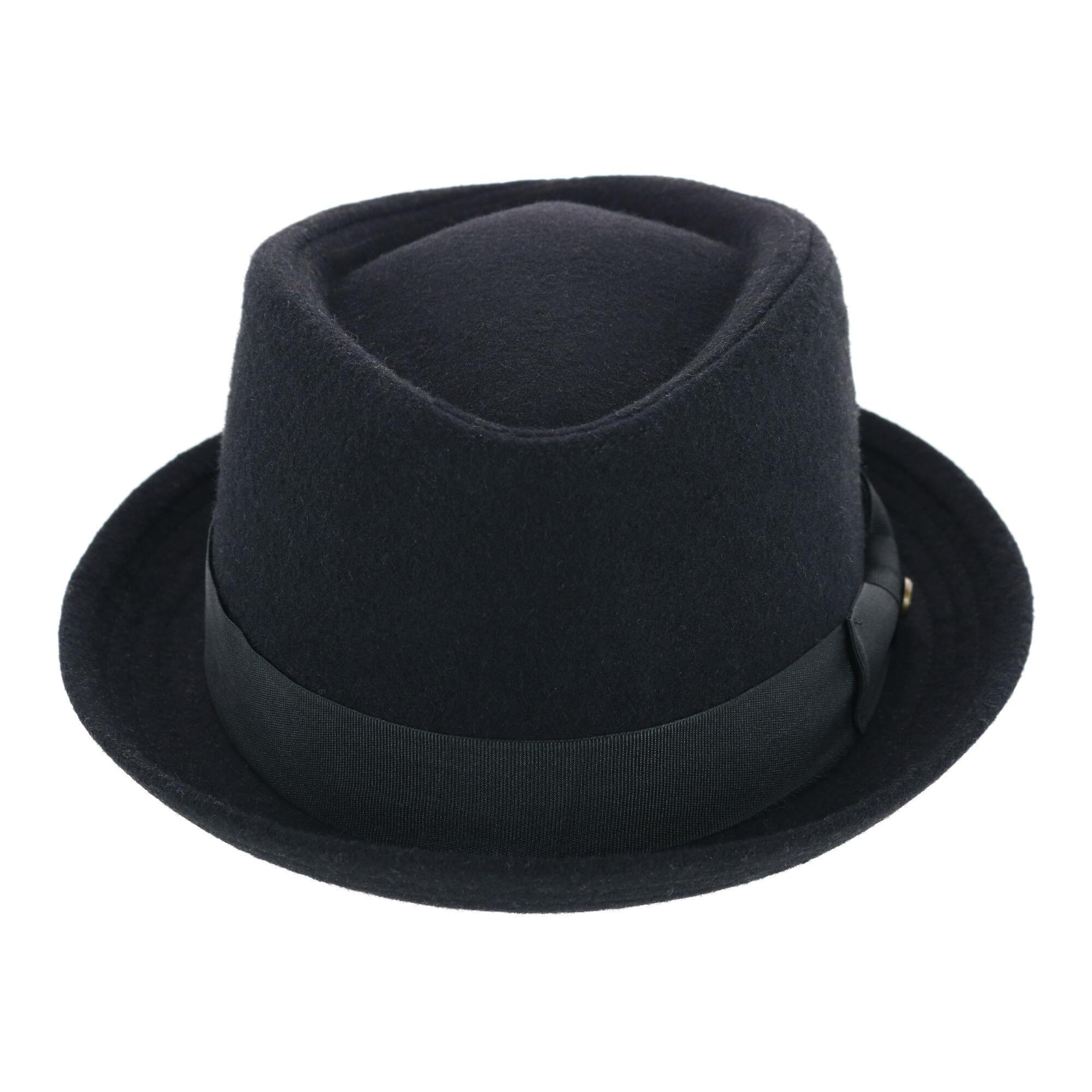Epoch Hats Company Men's Diamond Shape Wool Fedora with Grosgrain Hatband