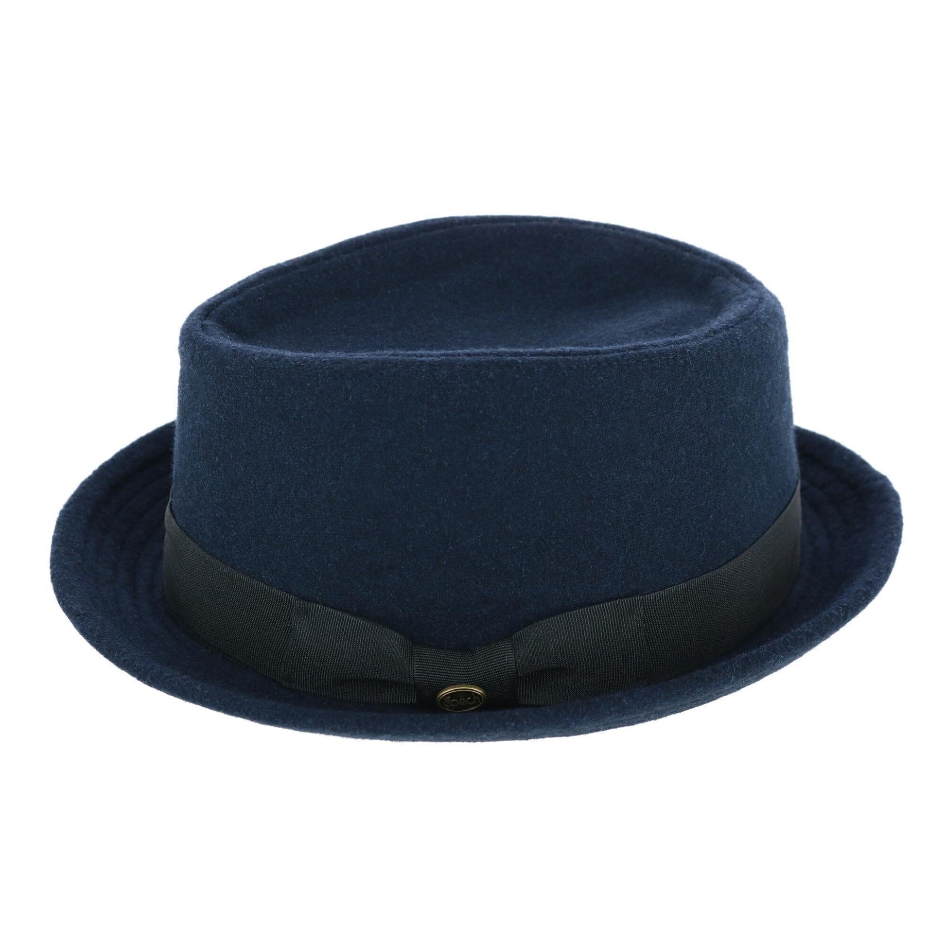 Epoch Hats Company Men's Diamond Shape Wool Fedora with Grosgrain Hatband - Navy