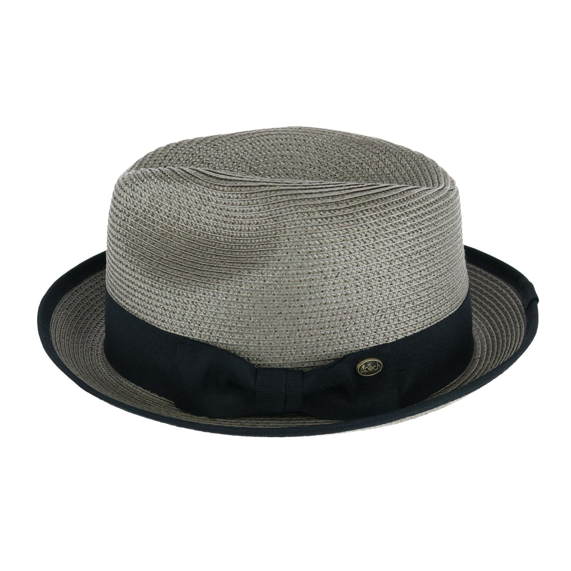 Epoch Hats Company Men's Fedora with Contrast Band and Trim - Grey