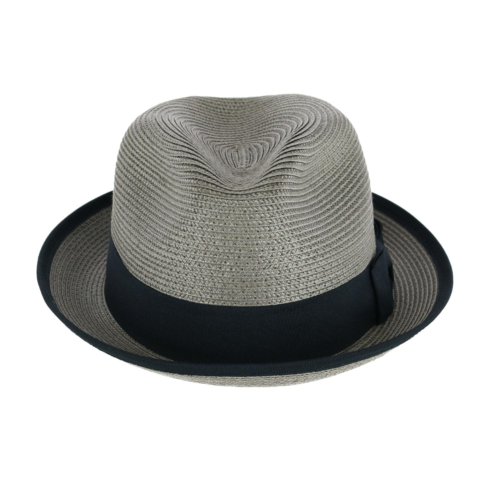 Epoch Hats Company Men's Fedora with Contrast Band and Trim - Grey