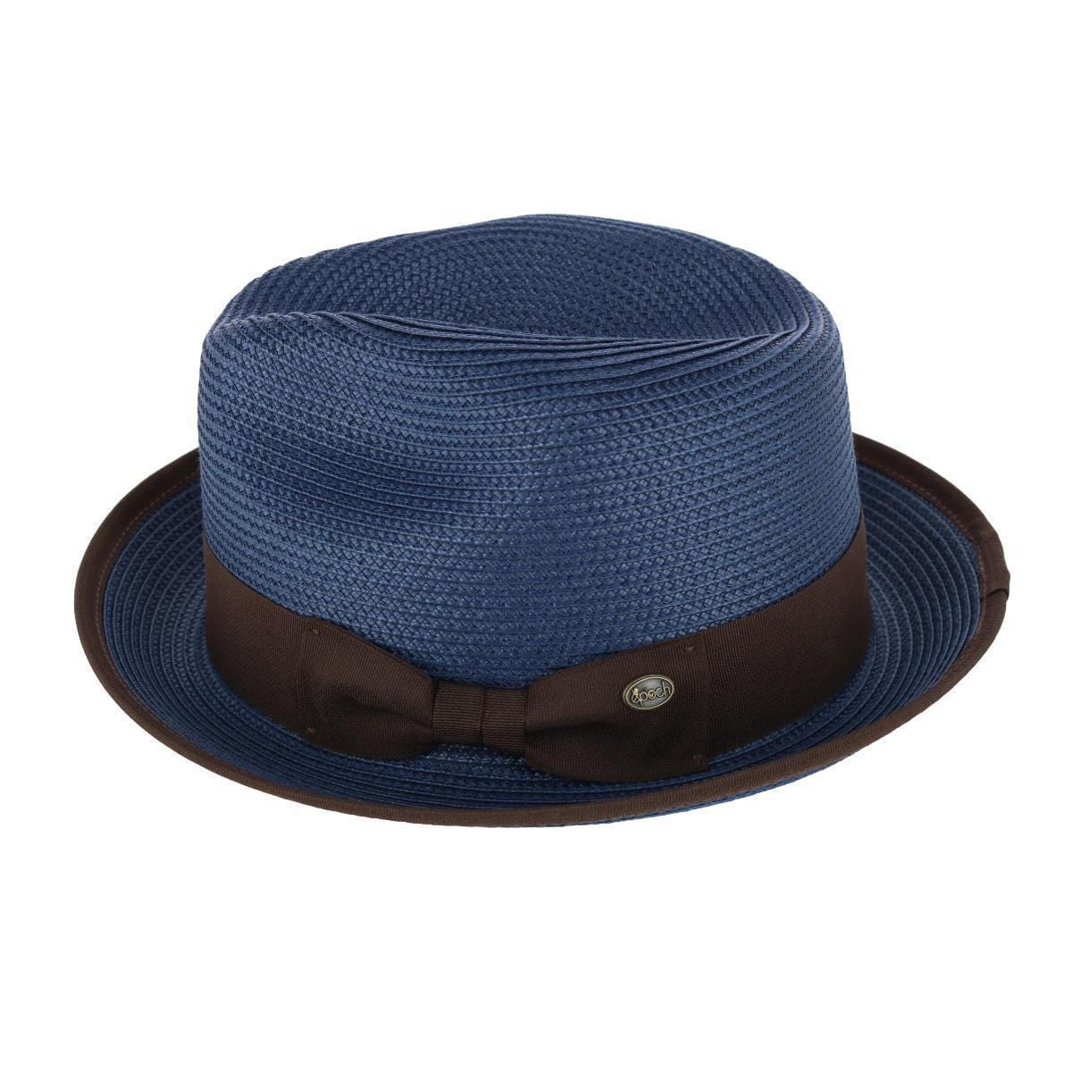Epoch Hats Company Men's Fedora with Contrast Band and Trim - Navy