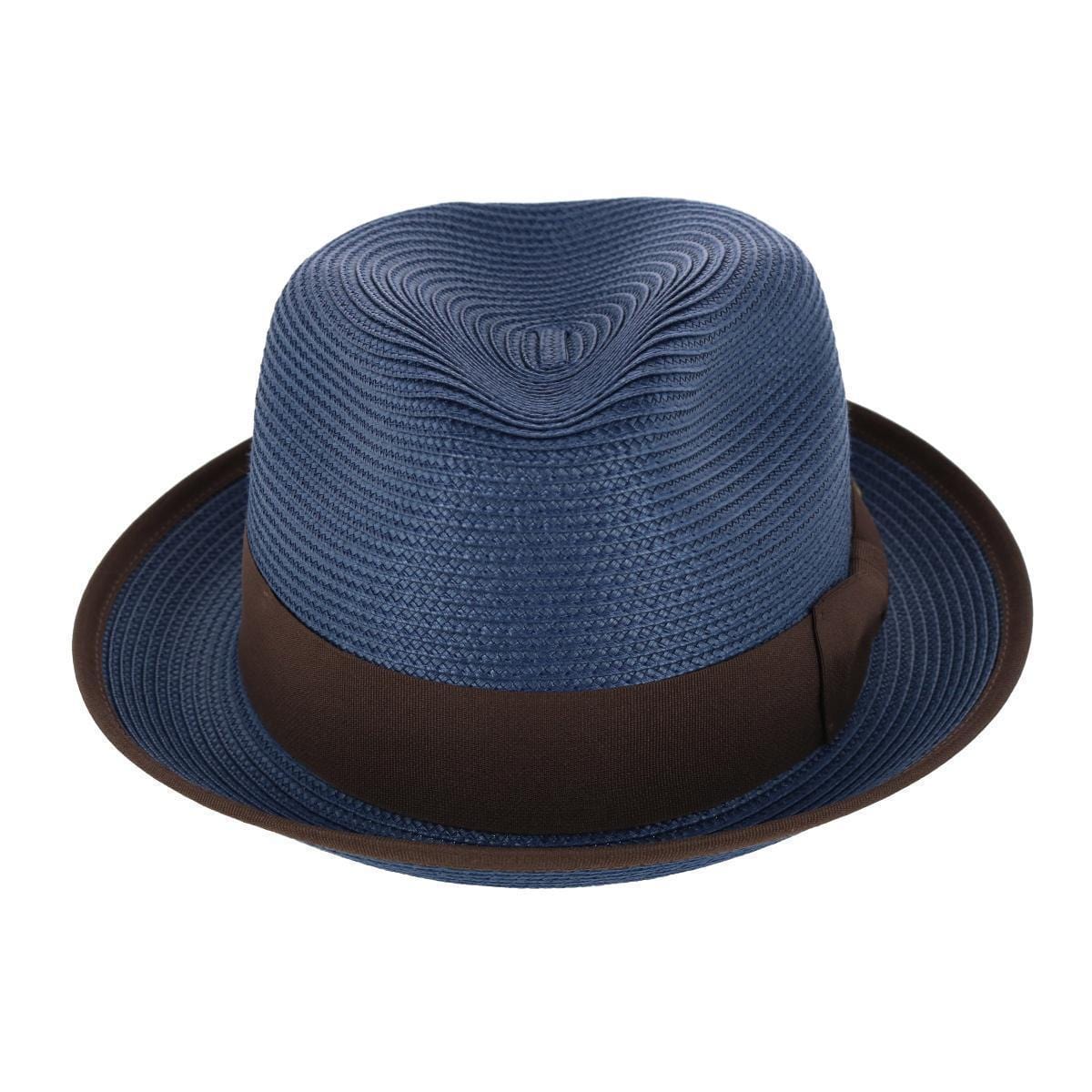 Epoch Hats Company Men's Fedora with Contrast Band and Trim - Navy
