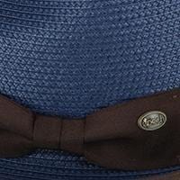 Epoch Hats Company Men's Fedora with Contrast Band and Trim - Navy