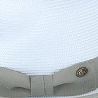 Epoch Hats Company Men's Fedora with Contrast Band and Trim - White