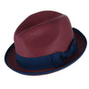 Men's Fedora with Contrast Band and Trim