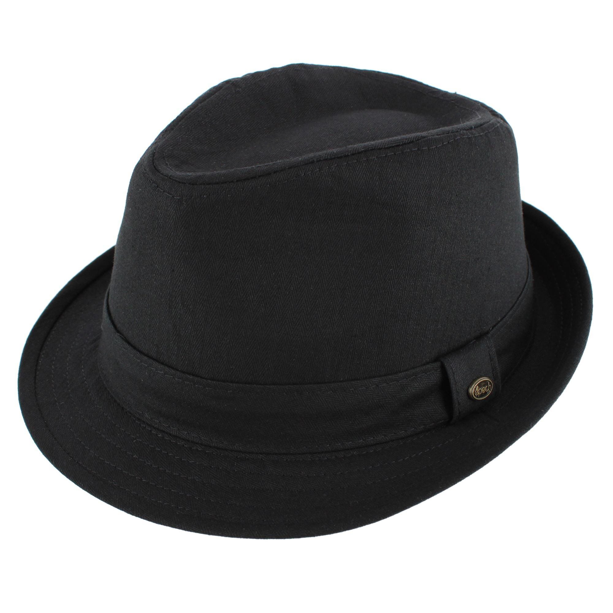 Epoch Hats Company Men's Cotton Denim Fedora Hat - Black