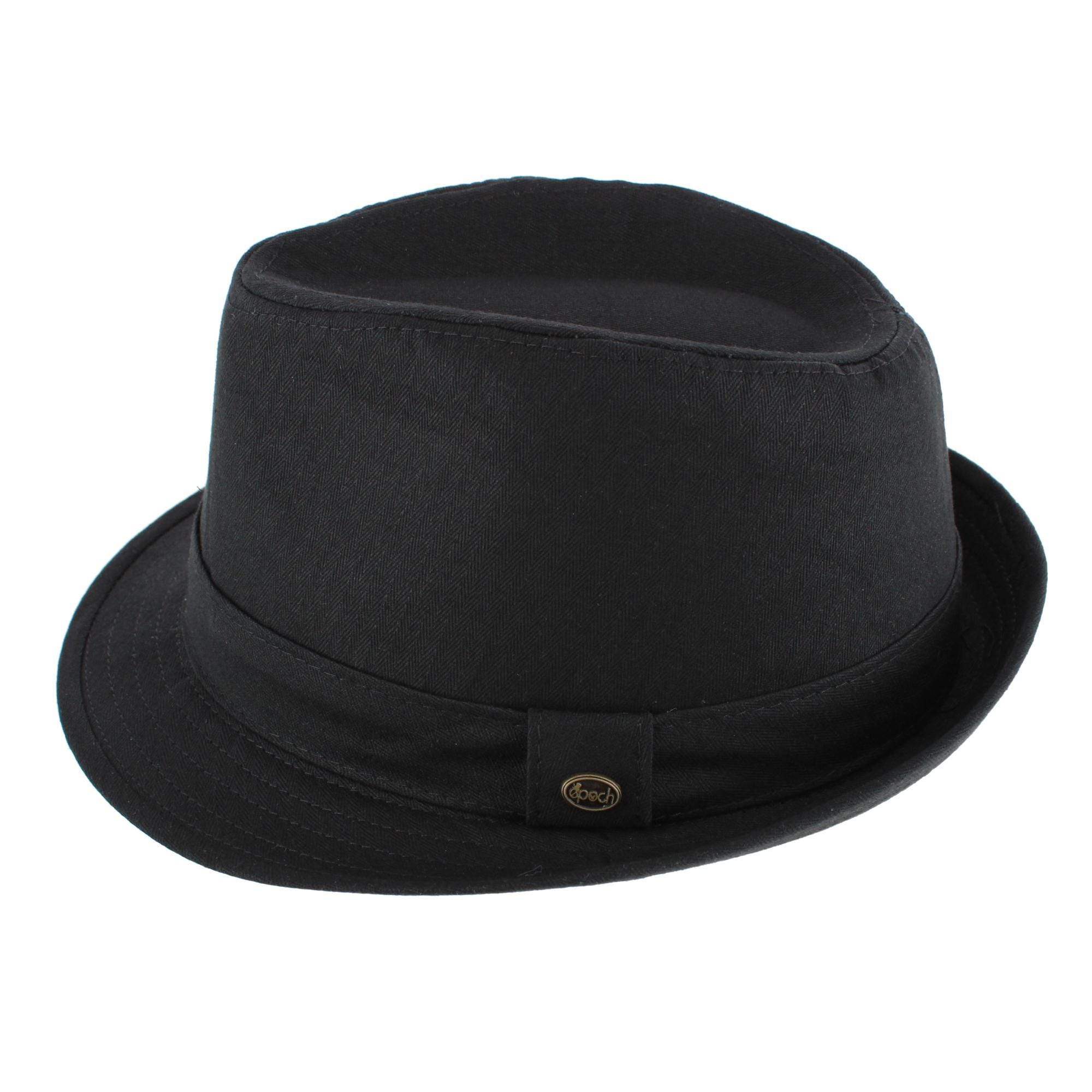 Epoch Hats Company Men's Cotton Denim Fedora Hat - Black
