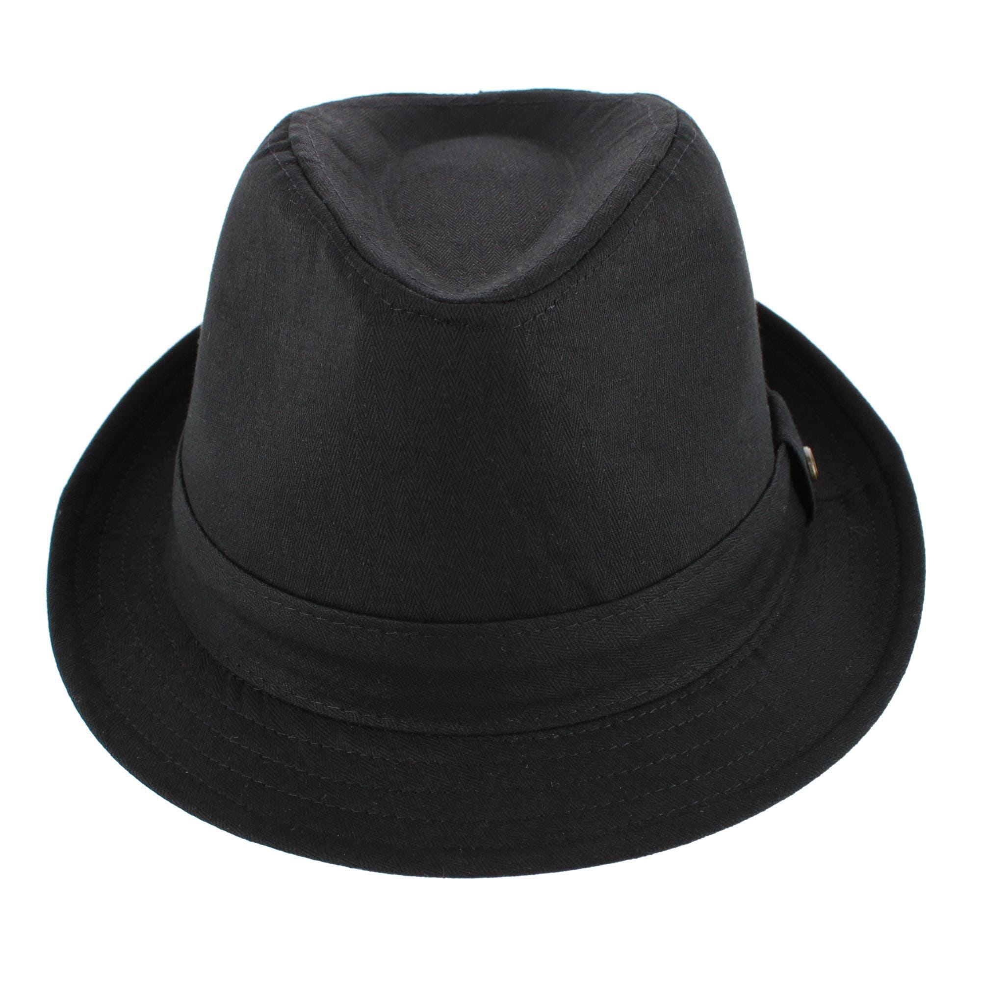 Epoch Hats Company Men's Cotton Denim Fedora Hat - Black