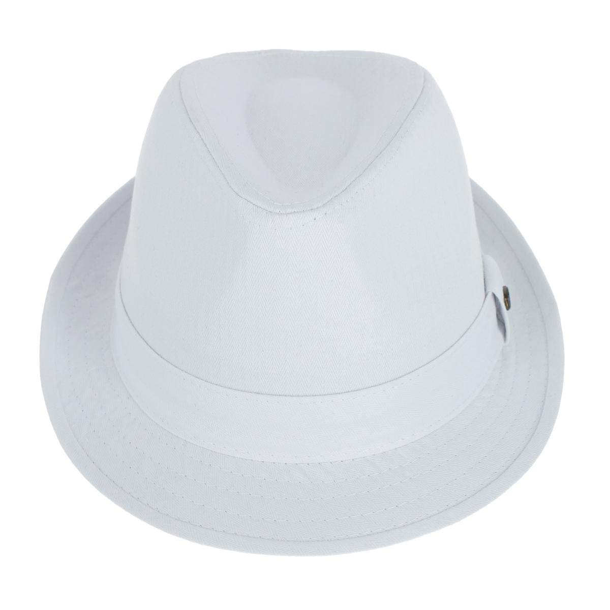 Epoch Hats Company Men's Cotton Denim Fedora Hat - White