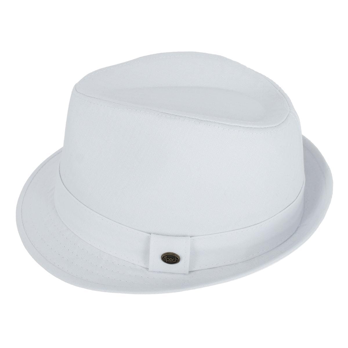 Epoch Hats Company Men's Cotton Denim Fedora Hat - White