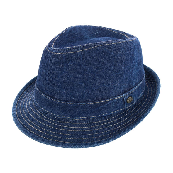 Men's Cotton Denim Fedora Hat