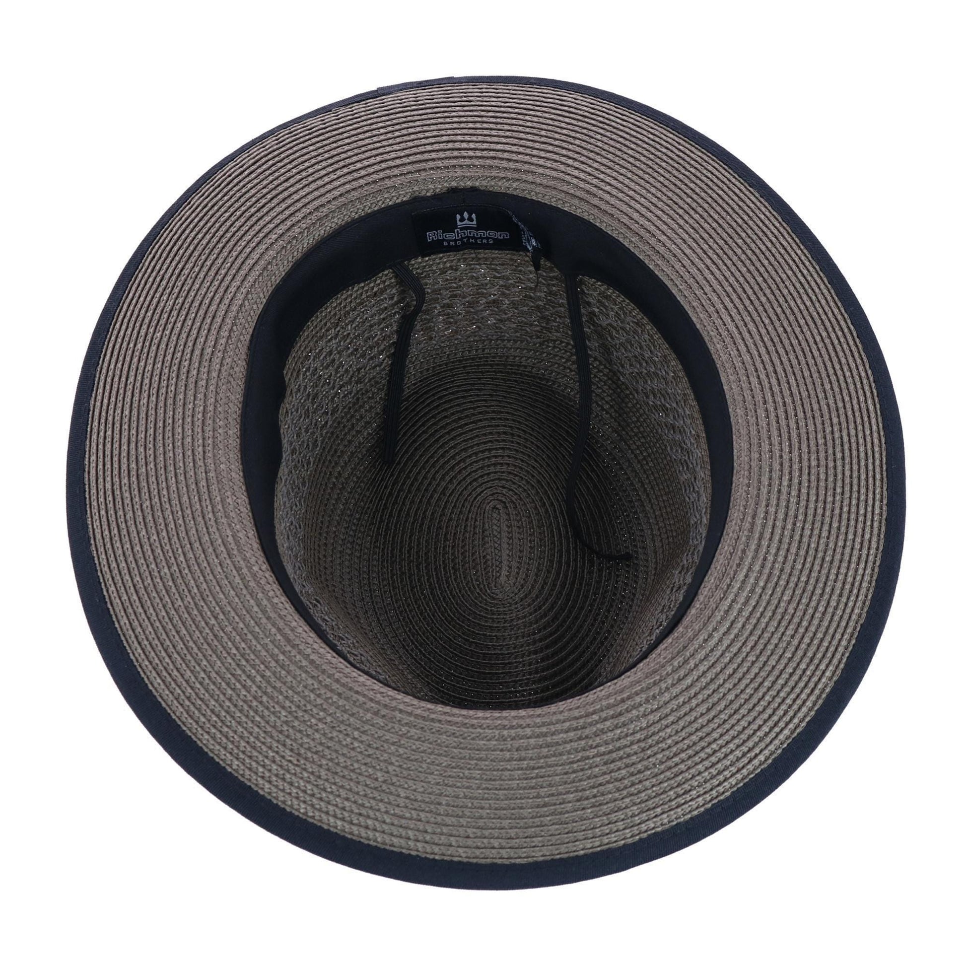 Richman Brothers Men's Polybraid Fedora Hat with Grossgrain Ribbon - Grey