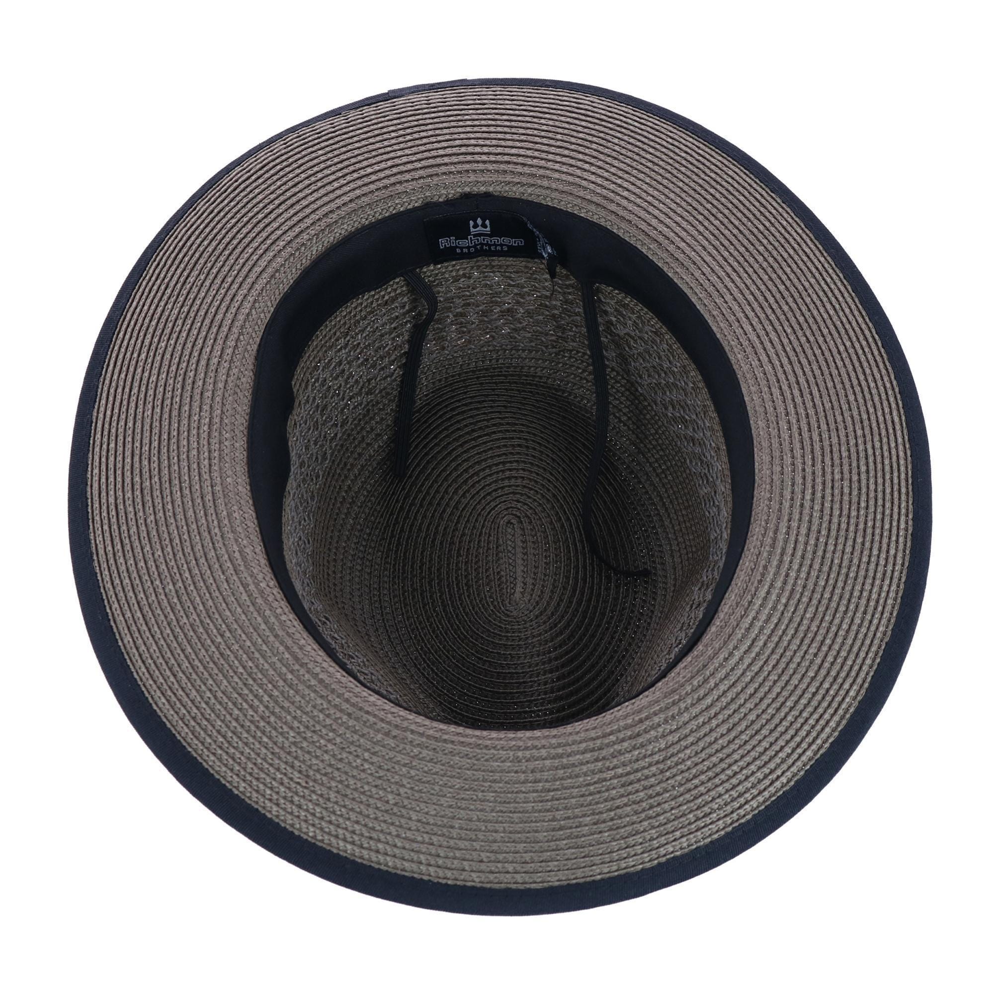 Richman Brothers Men's Polybraid Fedora Hat with Grossgrain Ribbon - Grey