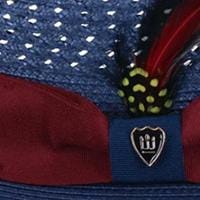 Richman Brothers Men's Polybraid Fedora Hat with Grossgrain Ribbon - Navy