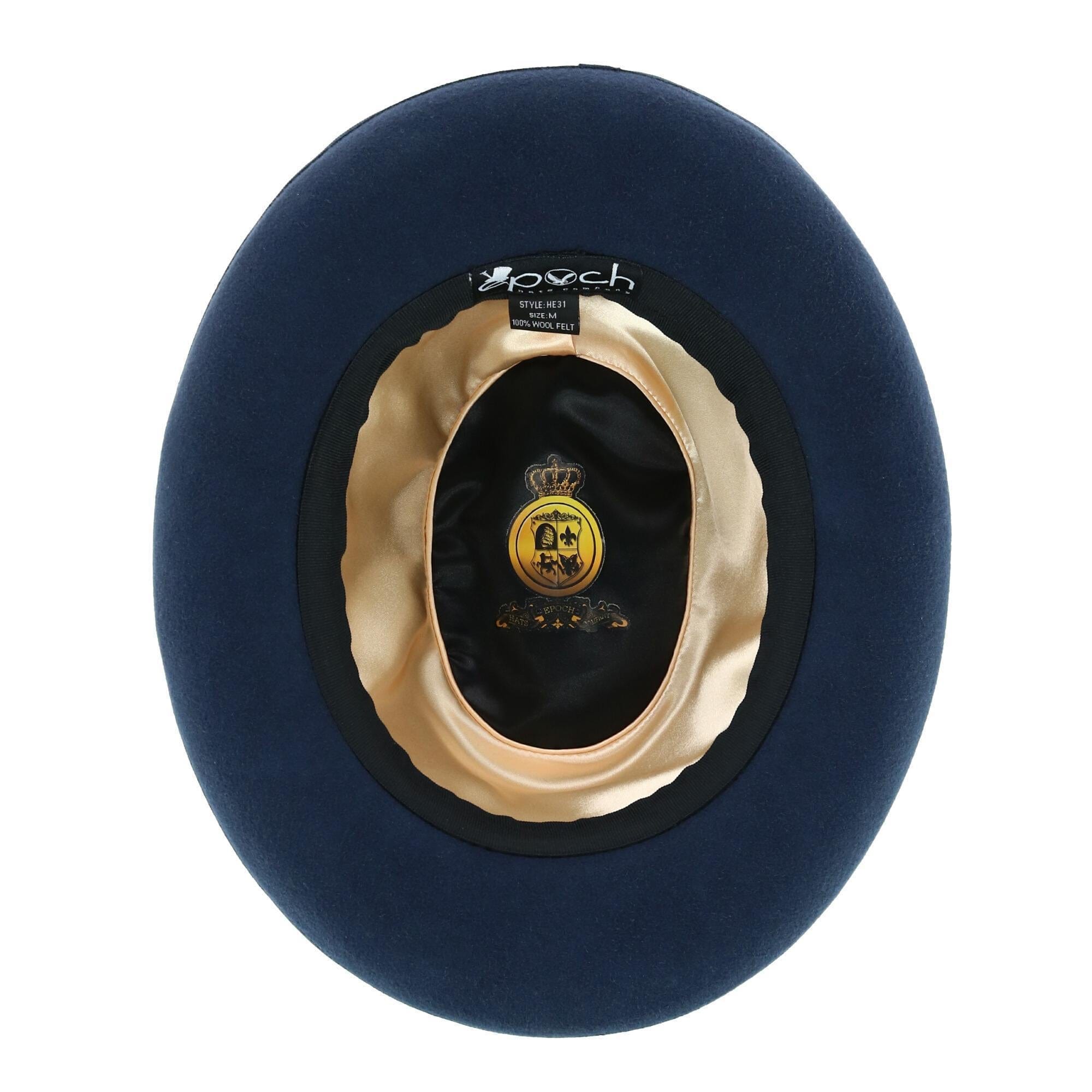 Men's Wool Felt Homburg Godfather Hat with Feather by Epoch Hats