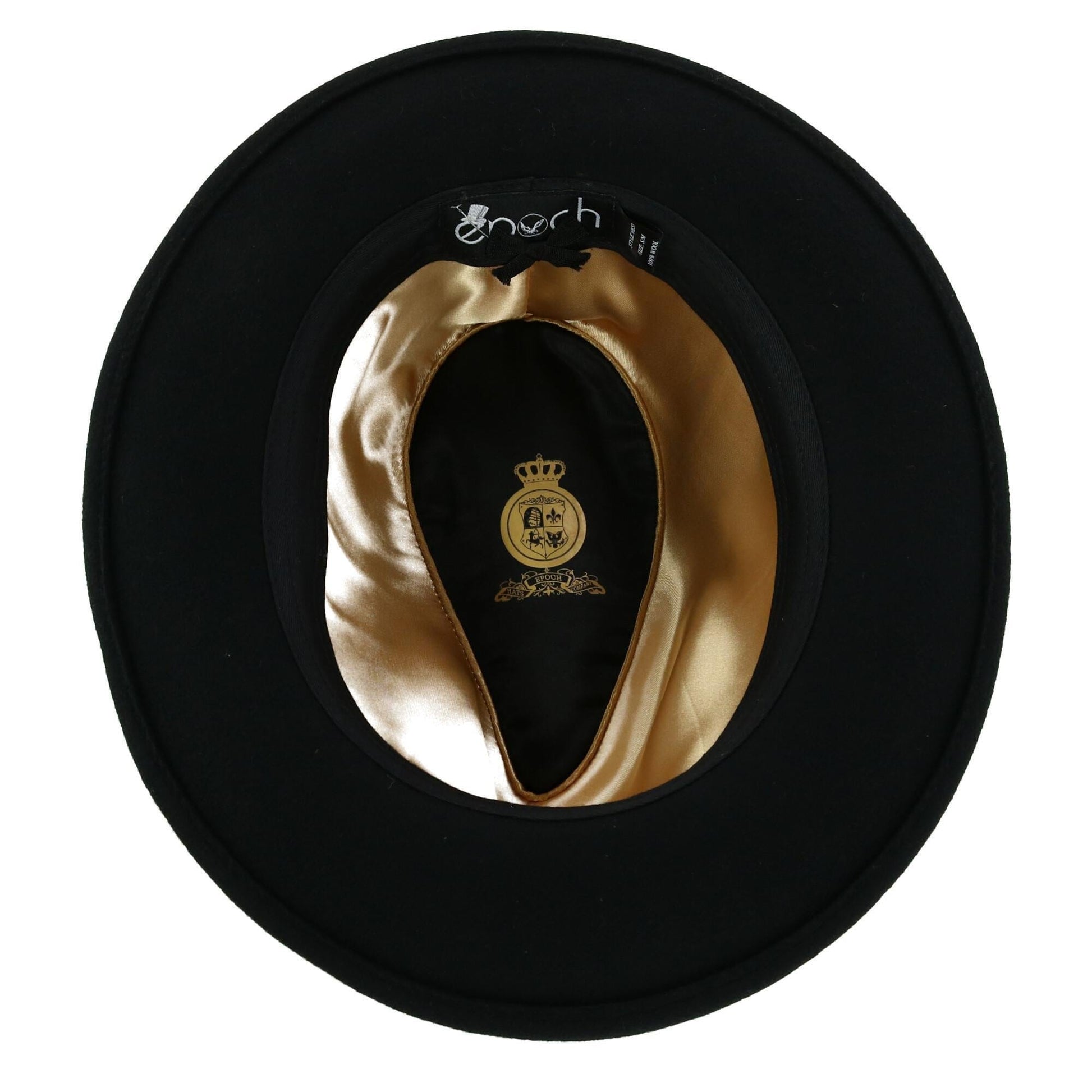 Epoch Hats Company Men's Wool Felt Fedora with Grosgrain Bow Hatband - Black