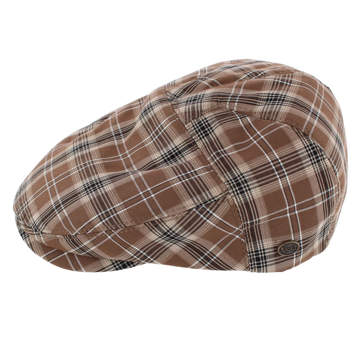 Epoch Hats Company Men's Slim Fit Plaid Ivy Cap - Brown