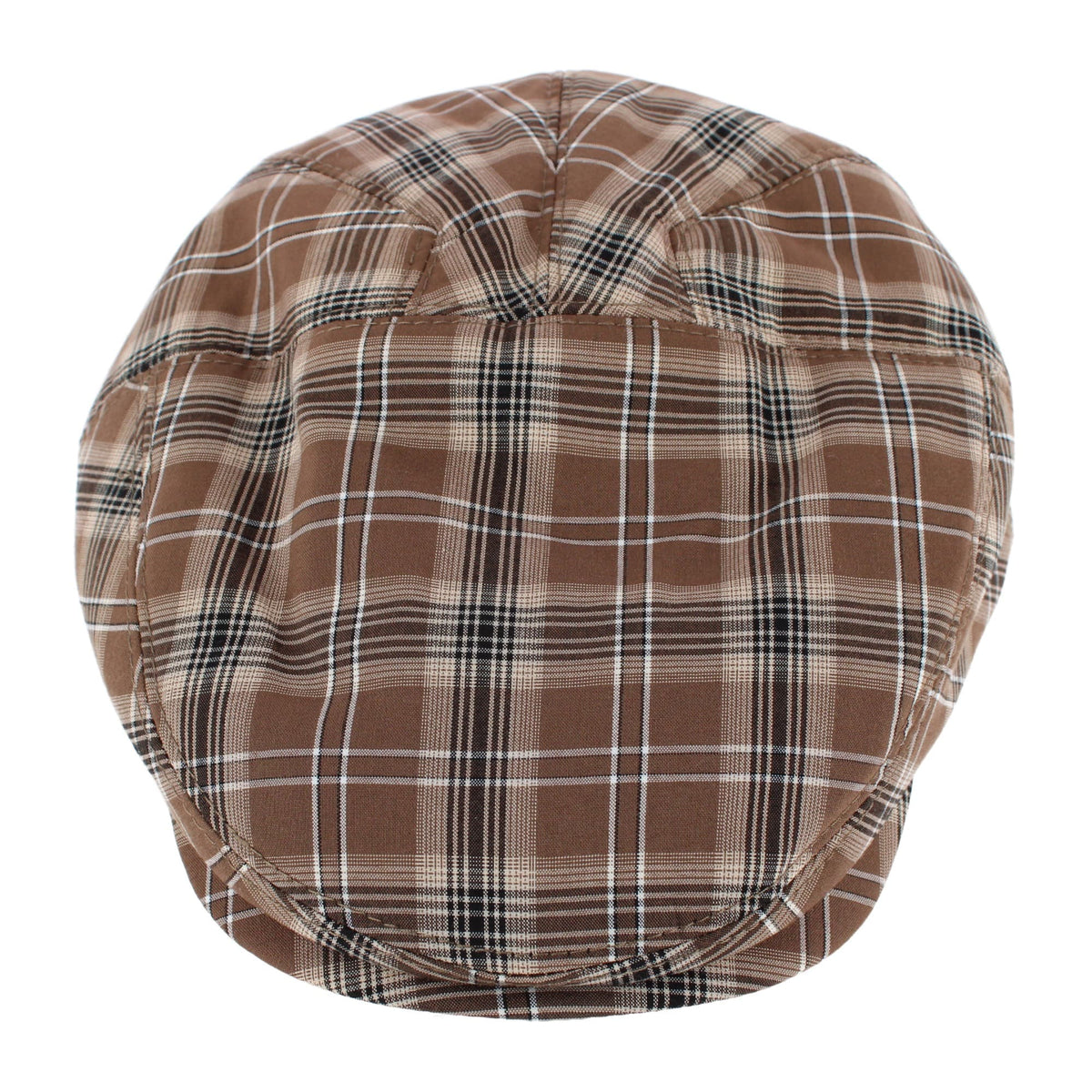 Epoch Hats Company Men's Slim Fit Plaid Ivy Cap - Brown