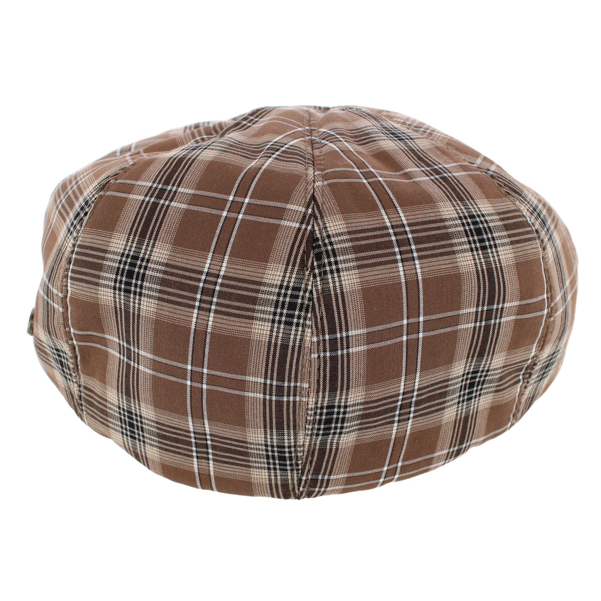Epoch Hats Company Men's Slim Fit Plaid Ivy Cap - Brown