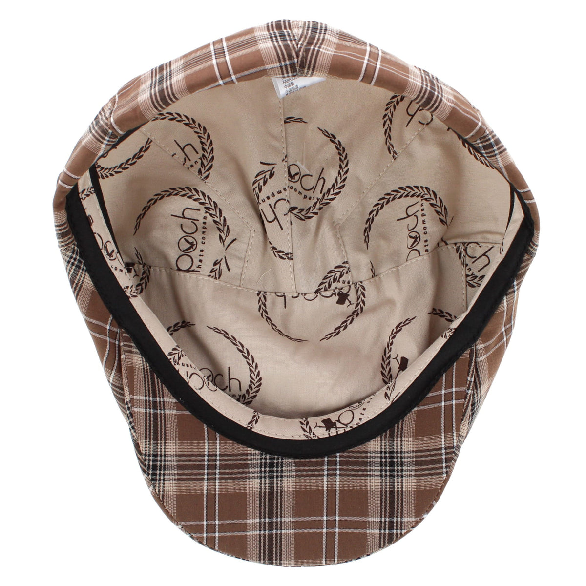 Epoch Hats Company Men's Slim Fit Plaid Ivy Cap - Brown