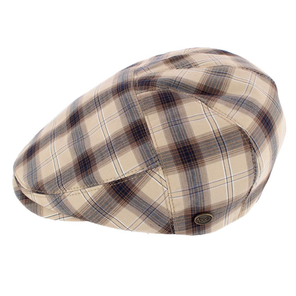 Epoch Hats Company Men's Slim Fit Plaid Ivy Cap - Khaki