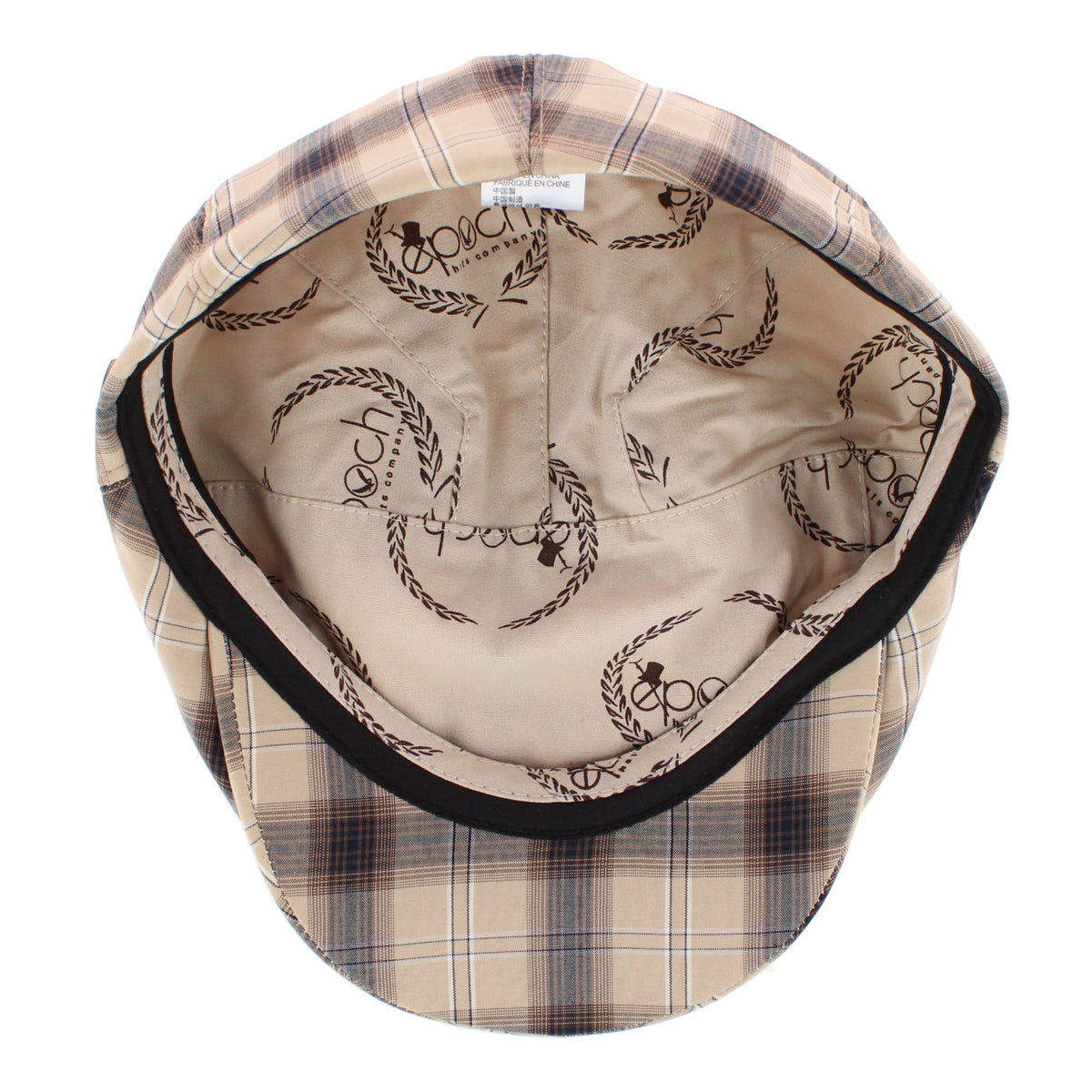 Epoch Hats Company Men's Slim Fit Plaid Ivy Cap - Khaki