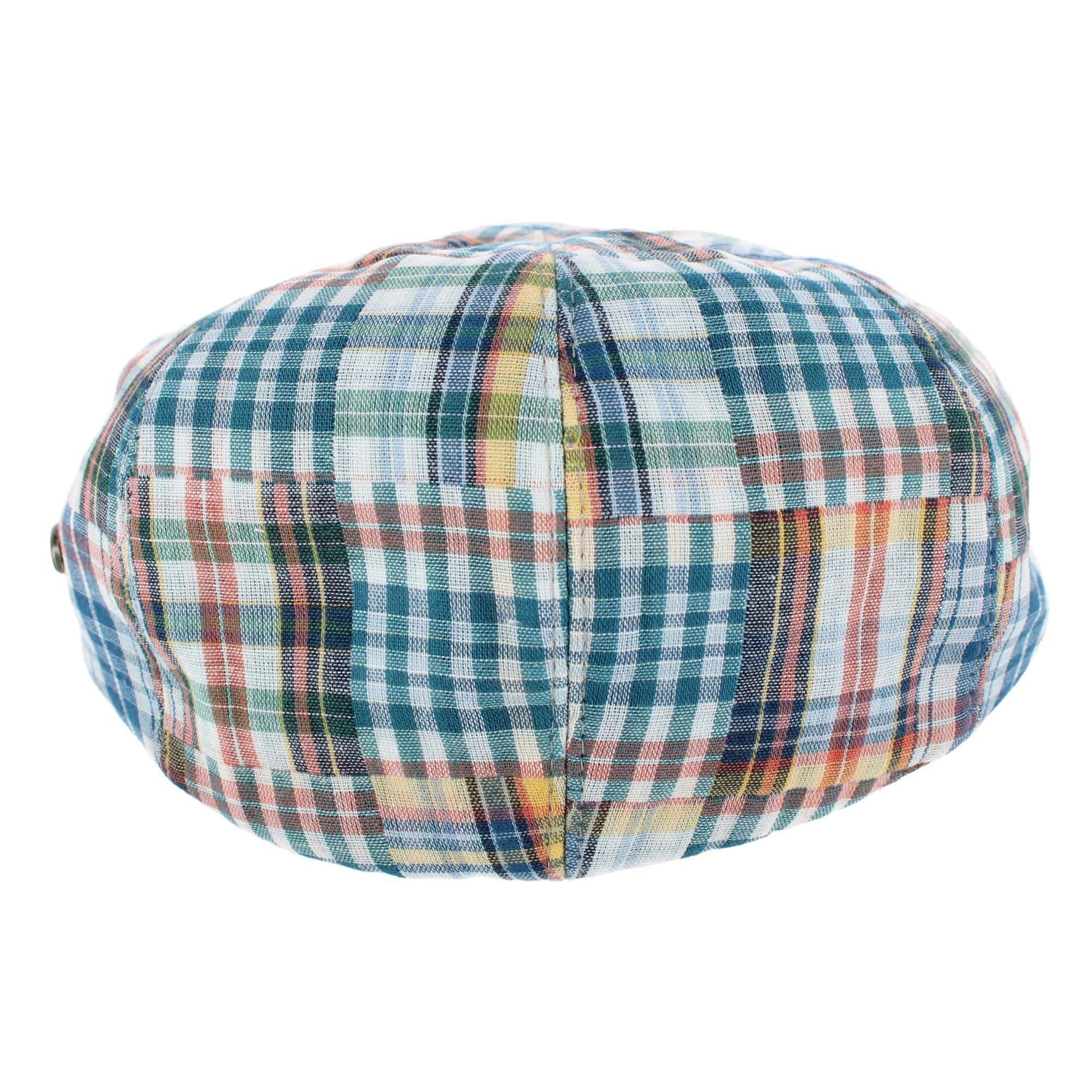 Epoch Hats Company Men's Patchwork Plaid Cotton Ivy Cap - Blue