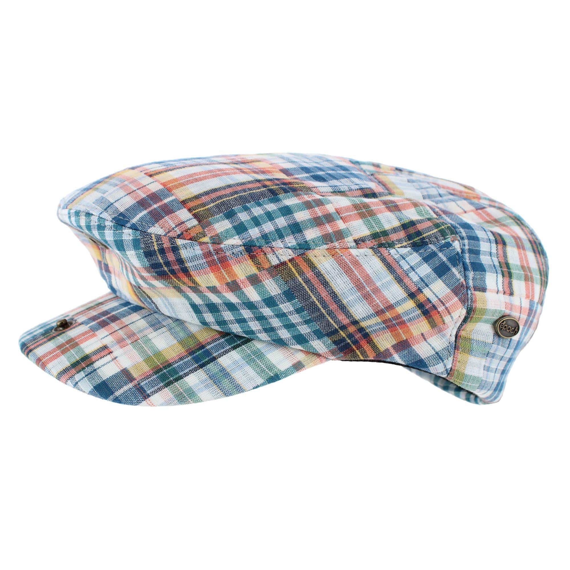 Epoch Hats Company Men's Patchwork Plaid Cotton Ivy Cap - Blue