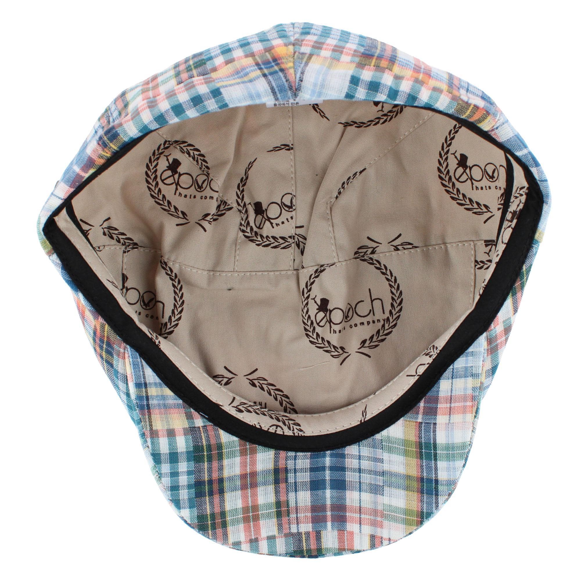 Epoch Hats Company Men's Patchwork Plaid Cotton Ivy Cap - Blue