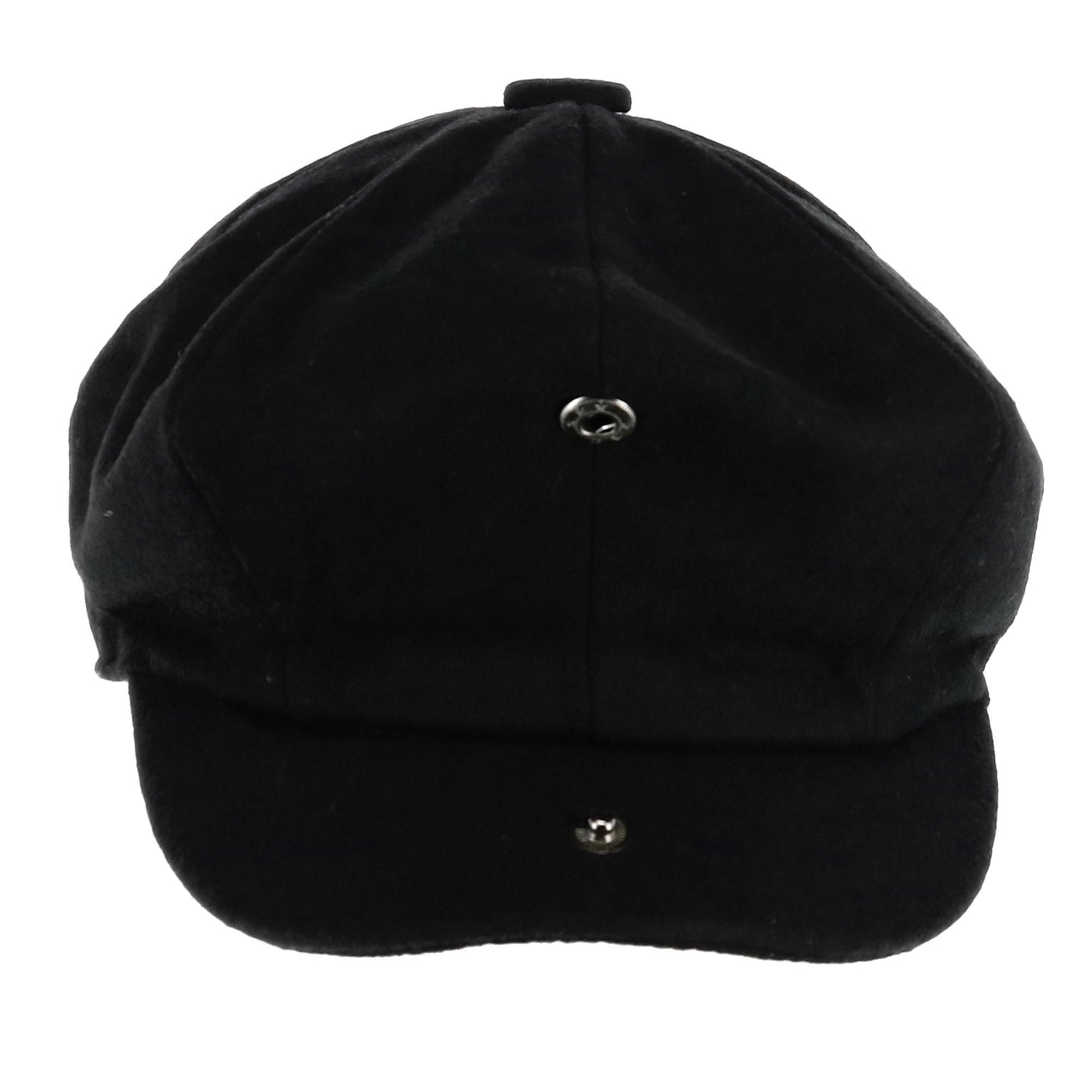 Epoch Hats Company Men's Melton Wool 8 Quarter Newsboy Cap - Black