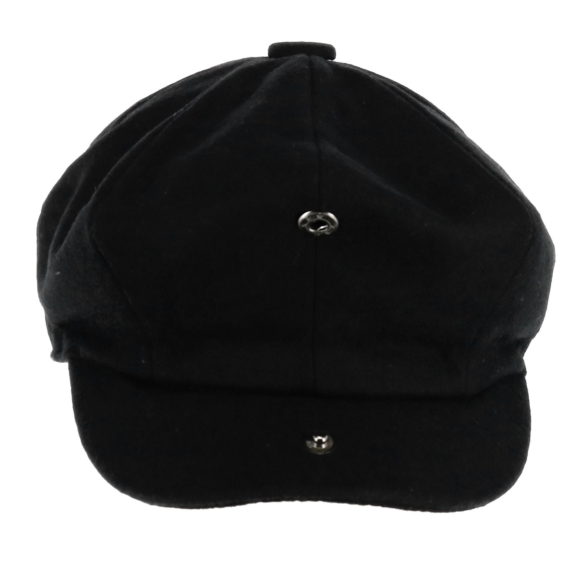 Epoch Hats Company Men's Melton Wool 8 Quarter Newsboy Cap - Black