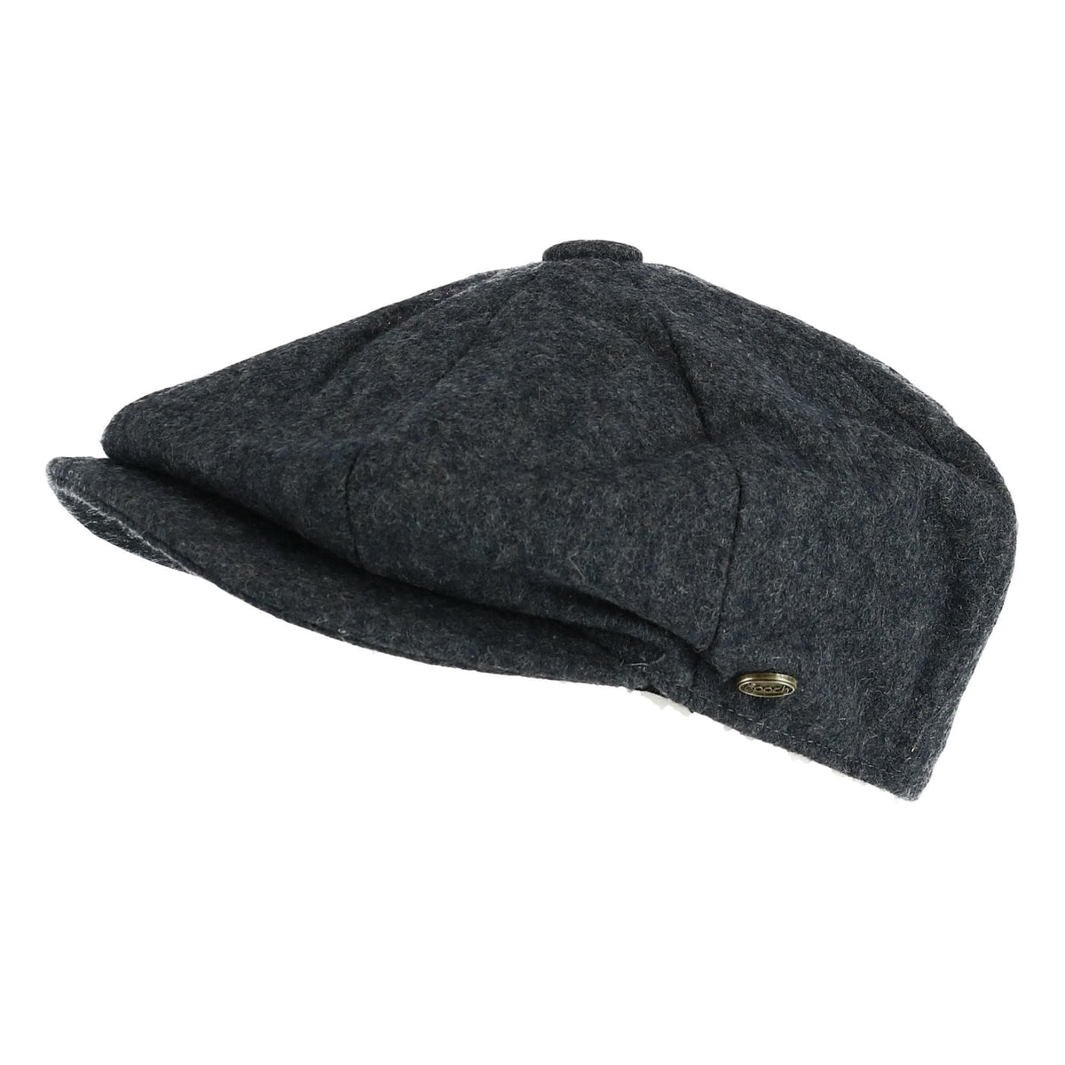 Epoch Hats Company Men's Melton Wool 8 Quarter Newsboy Cap - Grey