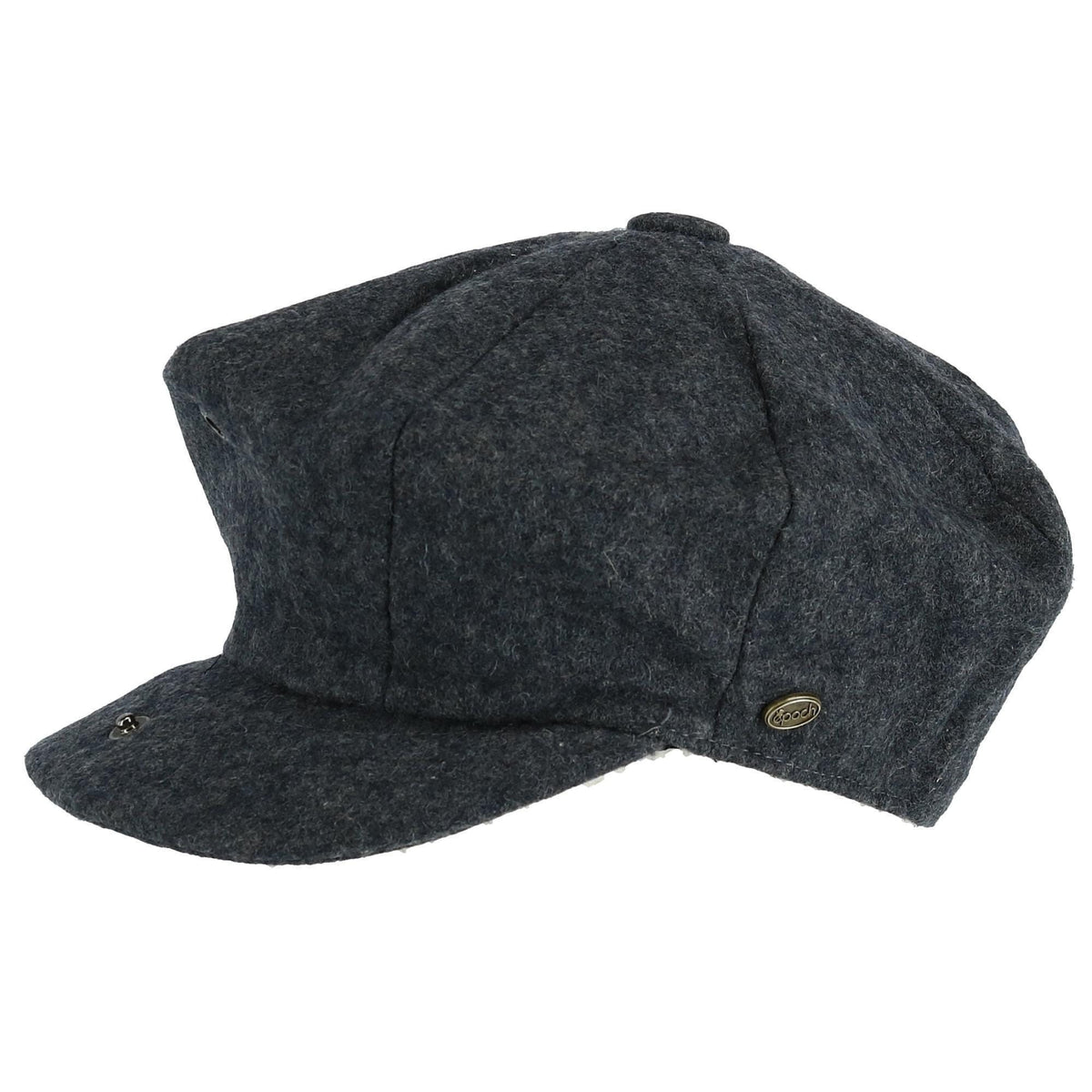 Epoch Hats Company Men's Melton Wool 8 Quarter Newsboy Cap - Grey