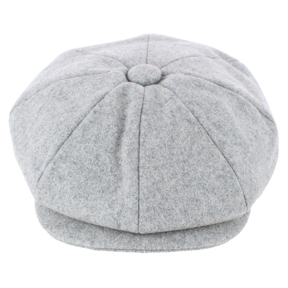 Epoch Hats Company Men's Melton Wool 8 Quarter Newsboy Cap - Light Gray