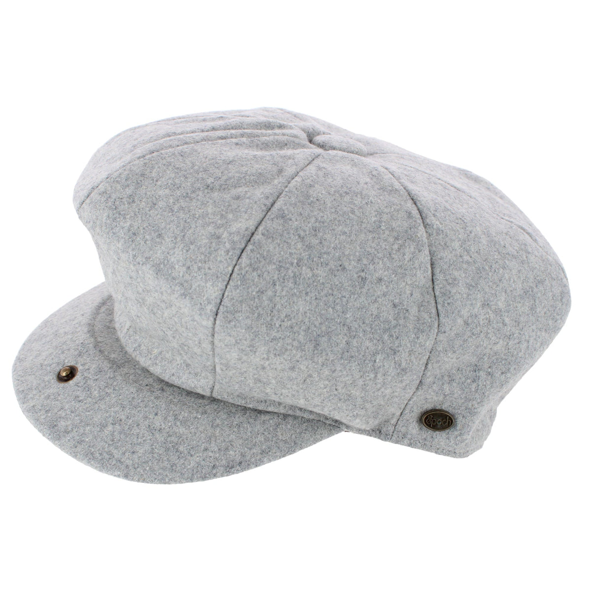 Epoch Hats Company Men's Melton Wool 8 Quarter Newsboy Cap - Light Gray