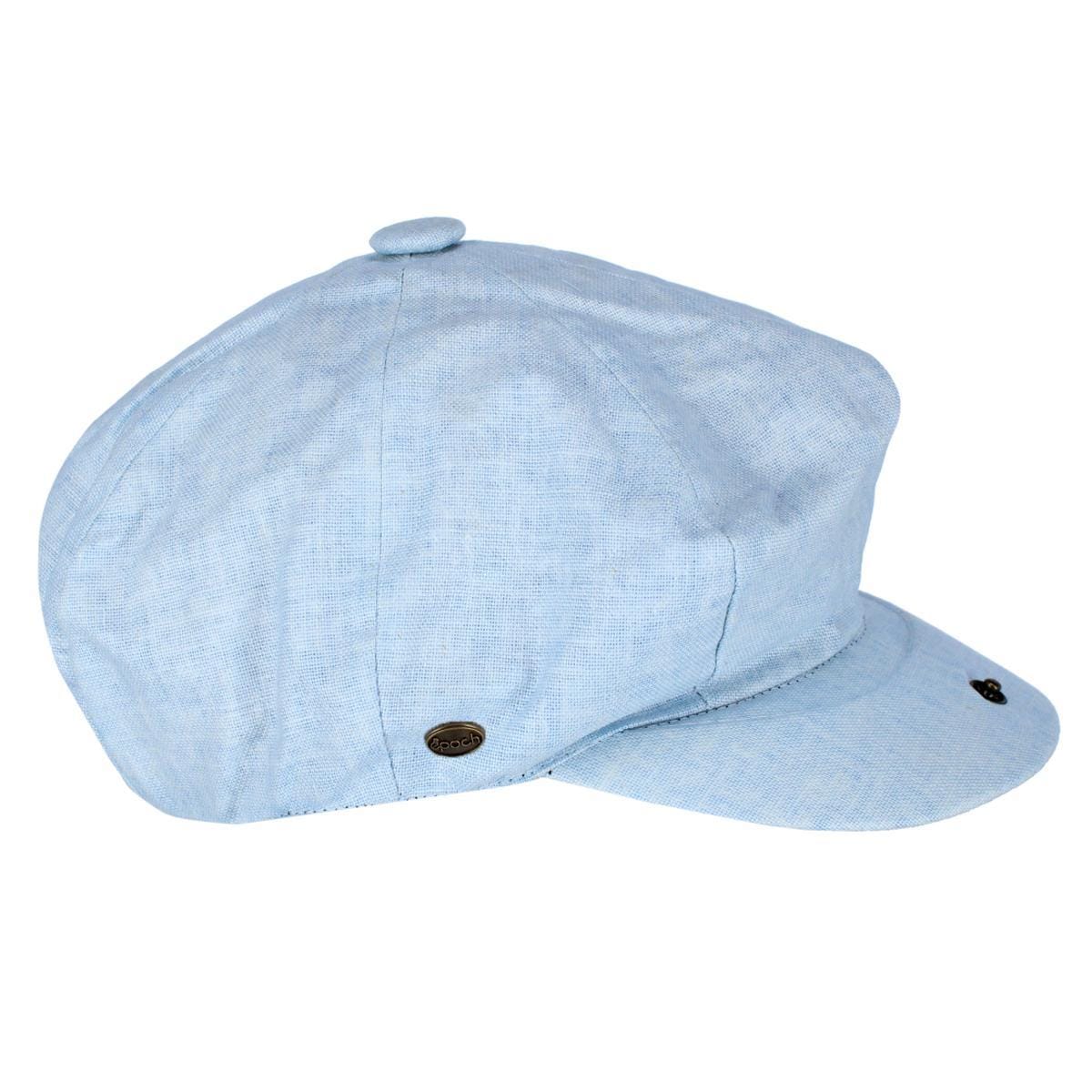 Epoch Hats Company Men's Linen Newsboy Cap - Light Blue