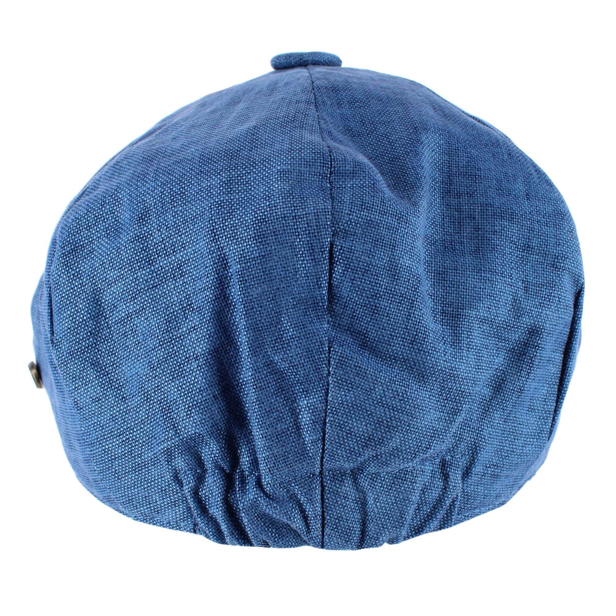 Epoch Hats Company Men's Linen Newsboy Cap - Navy