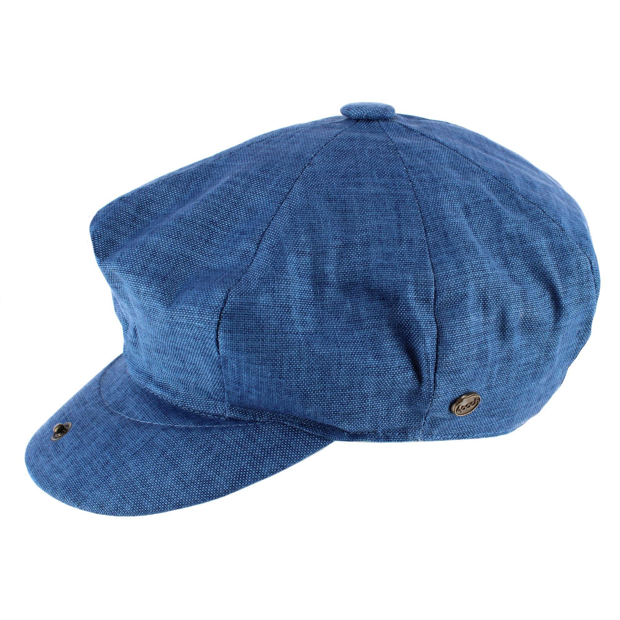 Epoch Hats Company Men's Linen Newsboy Cap - Navy