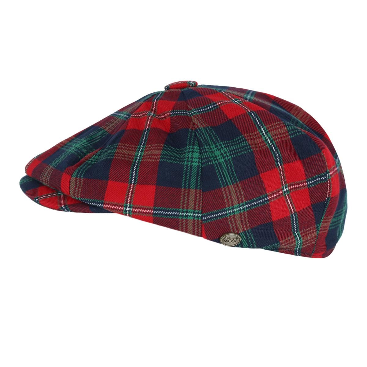 Epoch Hats Company Men's Tartan Plaid Wool Newsboy Cap - Red
