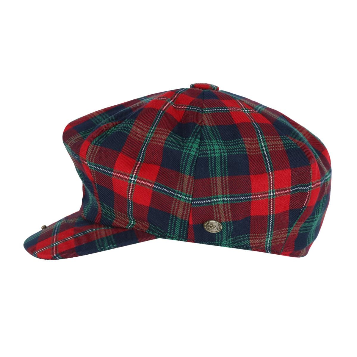 Epoch Hats Company Men's Tartan Plaid Wool Newsboy Cap - Red